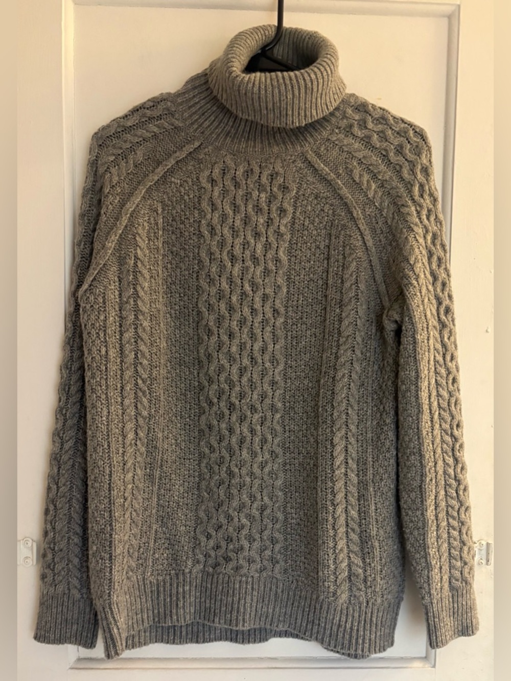 Vince Cable Knit Turtleneck Alpaca Wool Sweater in Gray Women's Small MSRP $395